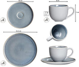 Ritzenhoff & Breker Skagen Stone Kaffeeservice, 12-teilig, graublau