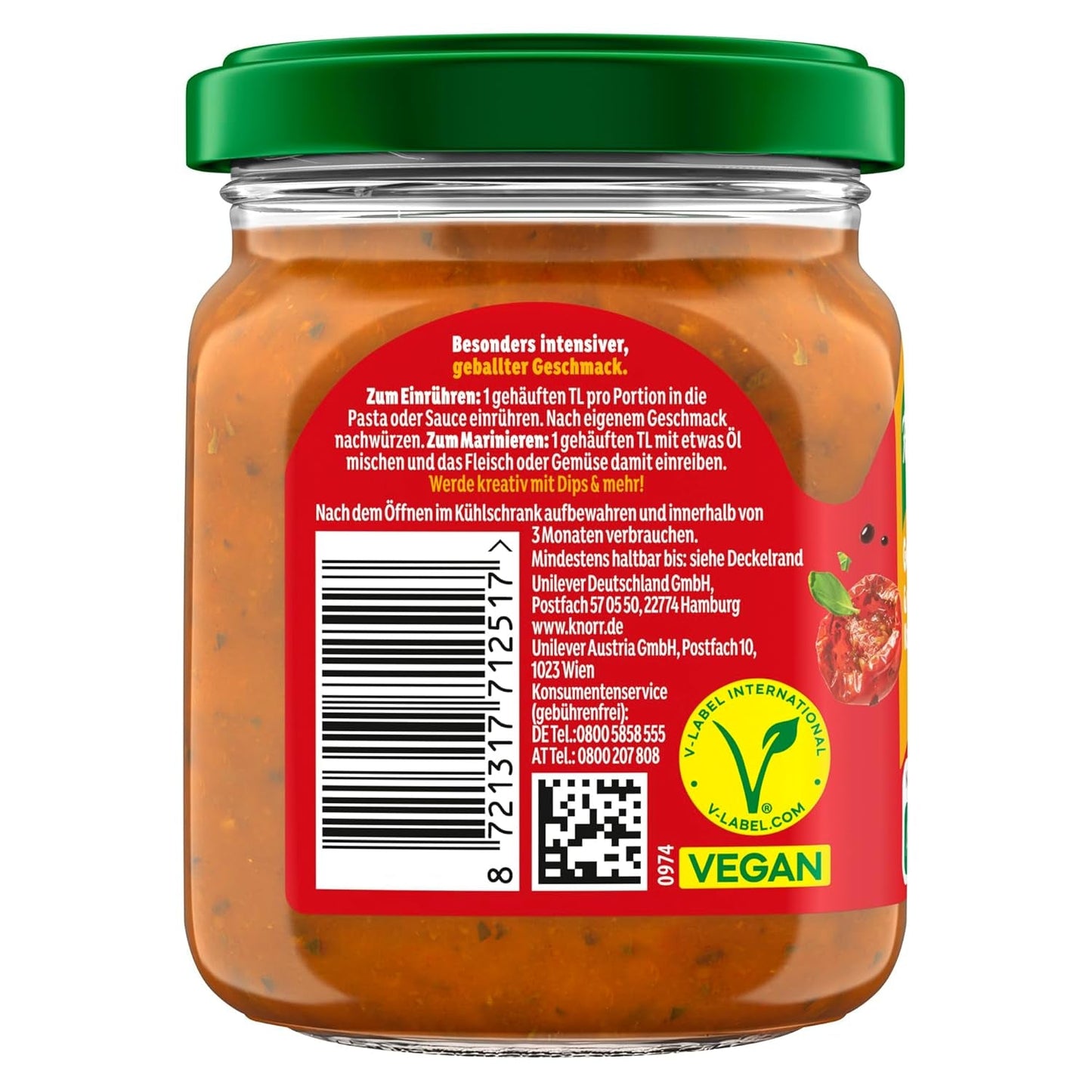 Knorr Schnell gewürzt Kochpaste Getrocknete Tomate & Mediterranean Kräuter einfach & schnell für einen besons intensiven, geballten Gesmack 165 g