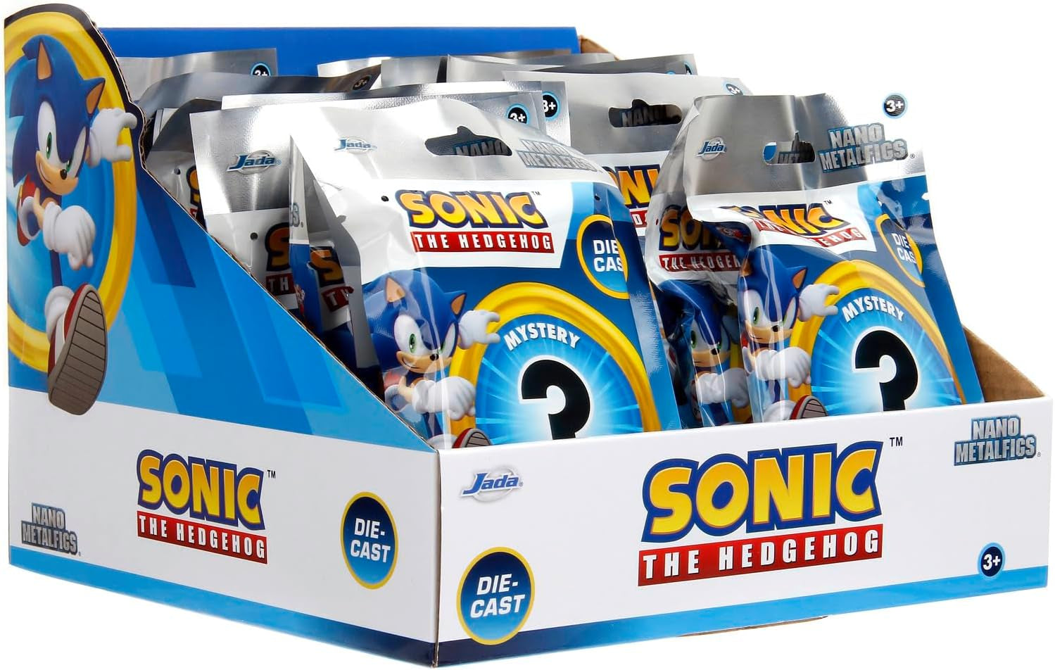 Jada Toys Sonic the Hedgehog Figur (1X Mystery-Figur im Blindpack) – 1 Überraschungs-Sammelfigur aus 13 Sonic-Figuren, Nano-Metallfigur (ca. 4 cm) für Kinder & Fans ab 3 Jahren, Wave 1 Actionfiguren Naty Shop