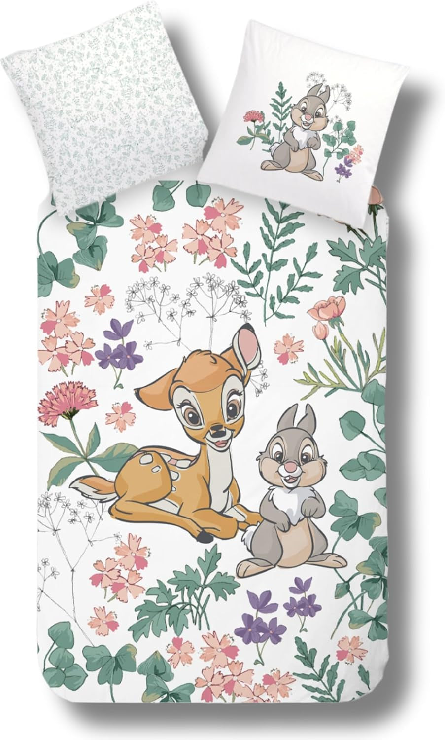 Kinderbettwäsche für Mädchen und Jungen, Cartoon, 100 % Baumwolle. Bettwäsche – Kinder Naty Shop Bambi Klopfer