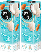 Zuckerfreie Kokospralinen mit Mandeln, Feel FIT, ohne Zuckerzusatz, 17 % Protein, 63 g