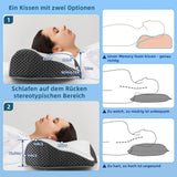 IDEA Nackenschmerzkissen, orthopädisches Kissen aus Memory-Schaum, ergonomisches Nackenkissen für optimale Unterstützung, Anti-Schnarch-Kissen für Seiten-, Rücken- und Bauchschlaf, zervikale orthopädische Kissen, Naty Shop