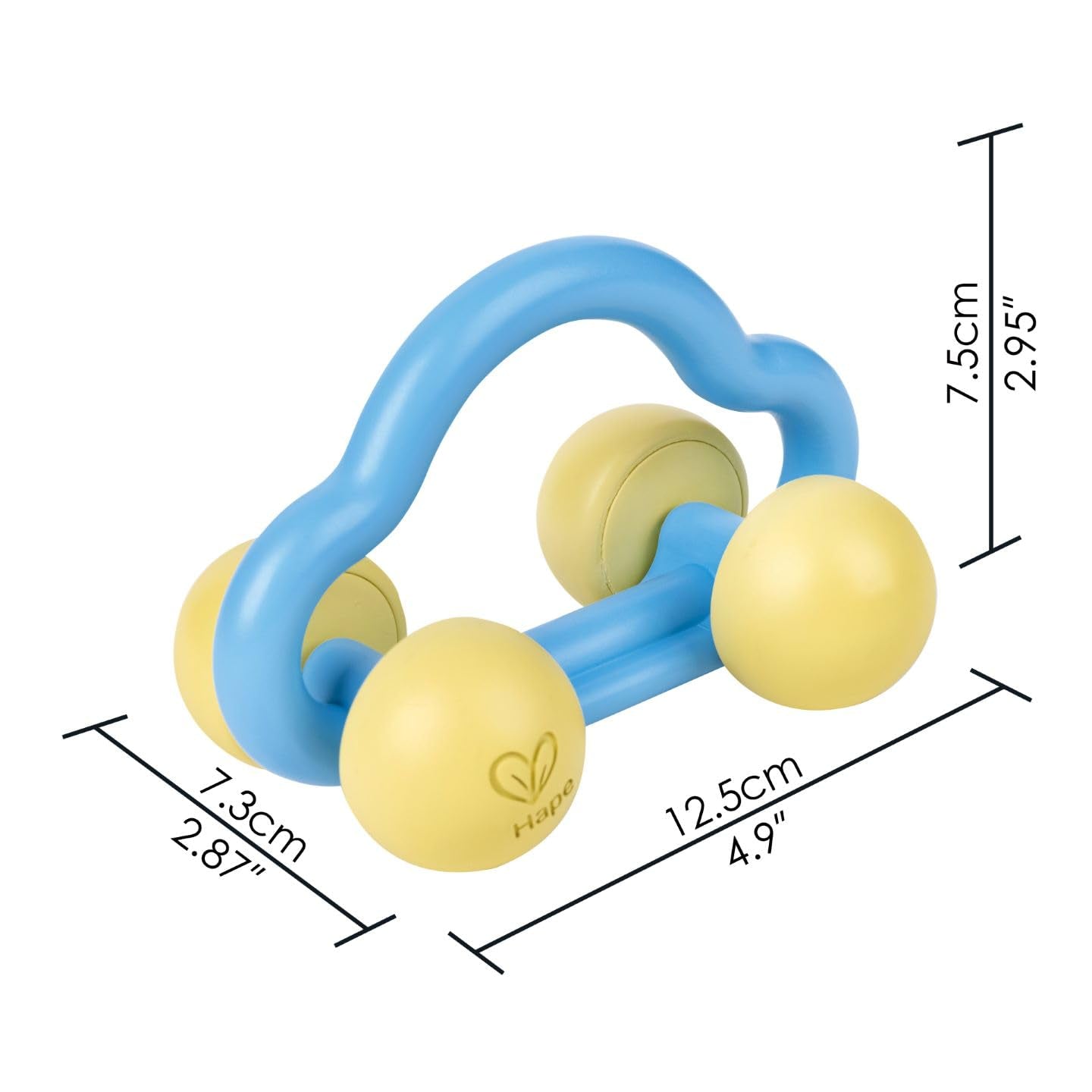 Hape Roll- und Rasselspielzeugauto, Babyspielzeug Bebe Naty Shop Toys