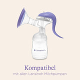 Lansinoh Muttermilchflaschen, 4 X 160 ml – Zur sicheren Muttermilch-Ausstellung – Neues kompaktes Design für verbesserte Stabilität – mit stapelbarem Deckel