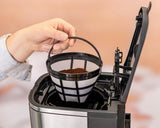 Rommelsbacher FKM 1000 Filter-Espressomaschine – 1,5 Liter Wassertank für 12 Tassen Kaffee, Glaskaraffe, Startvorwahl, Warmhaltefunktion, Aromafunktion, herausnehmbarer Filterhalter 1x4
