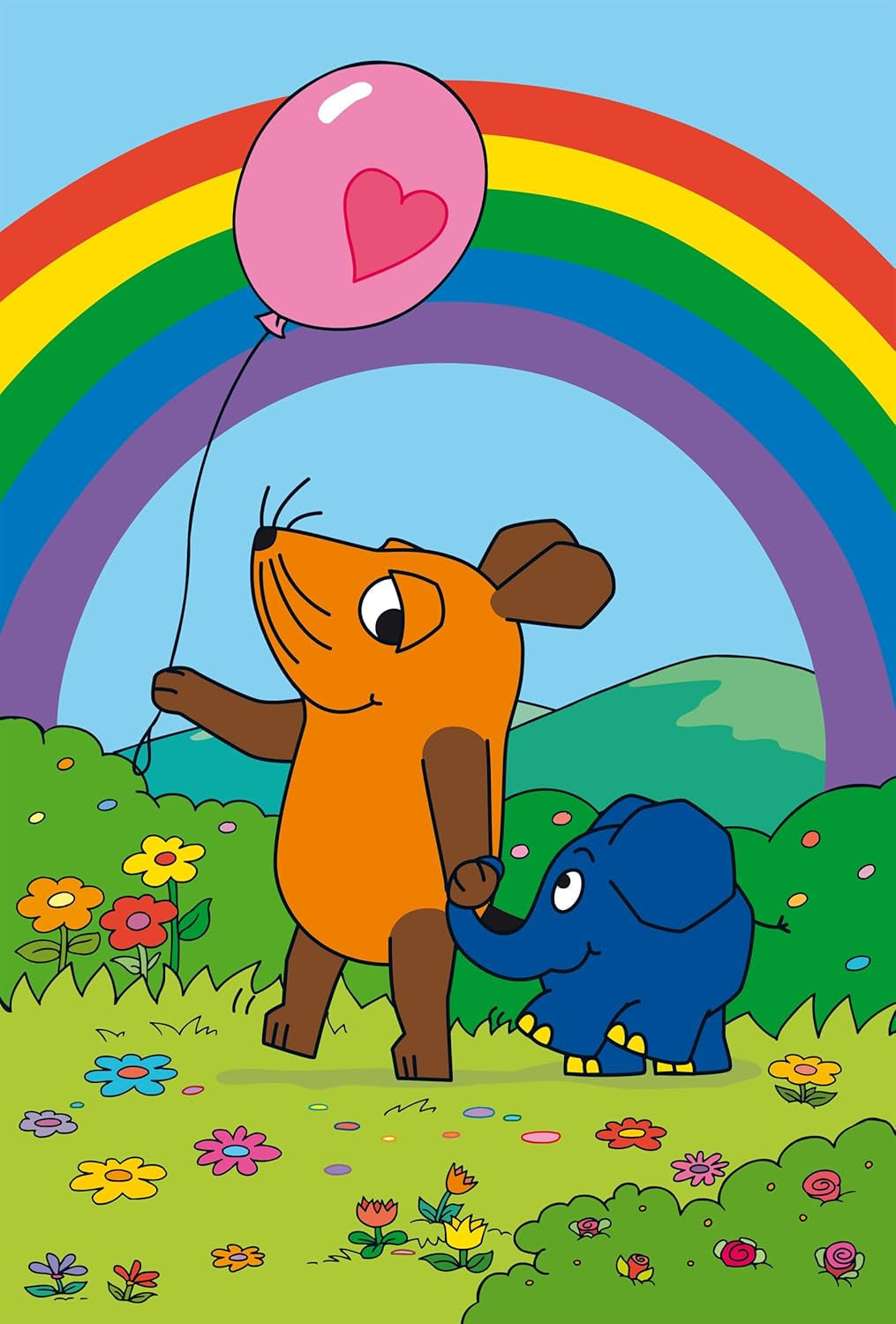 Schmidt Spiele 56212 Maus, gute Freunde, 3X24 Puzzleteile für Kinder, blau Puzzle Naty Shop