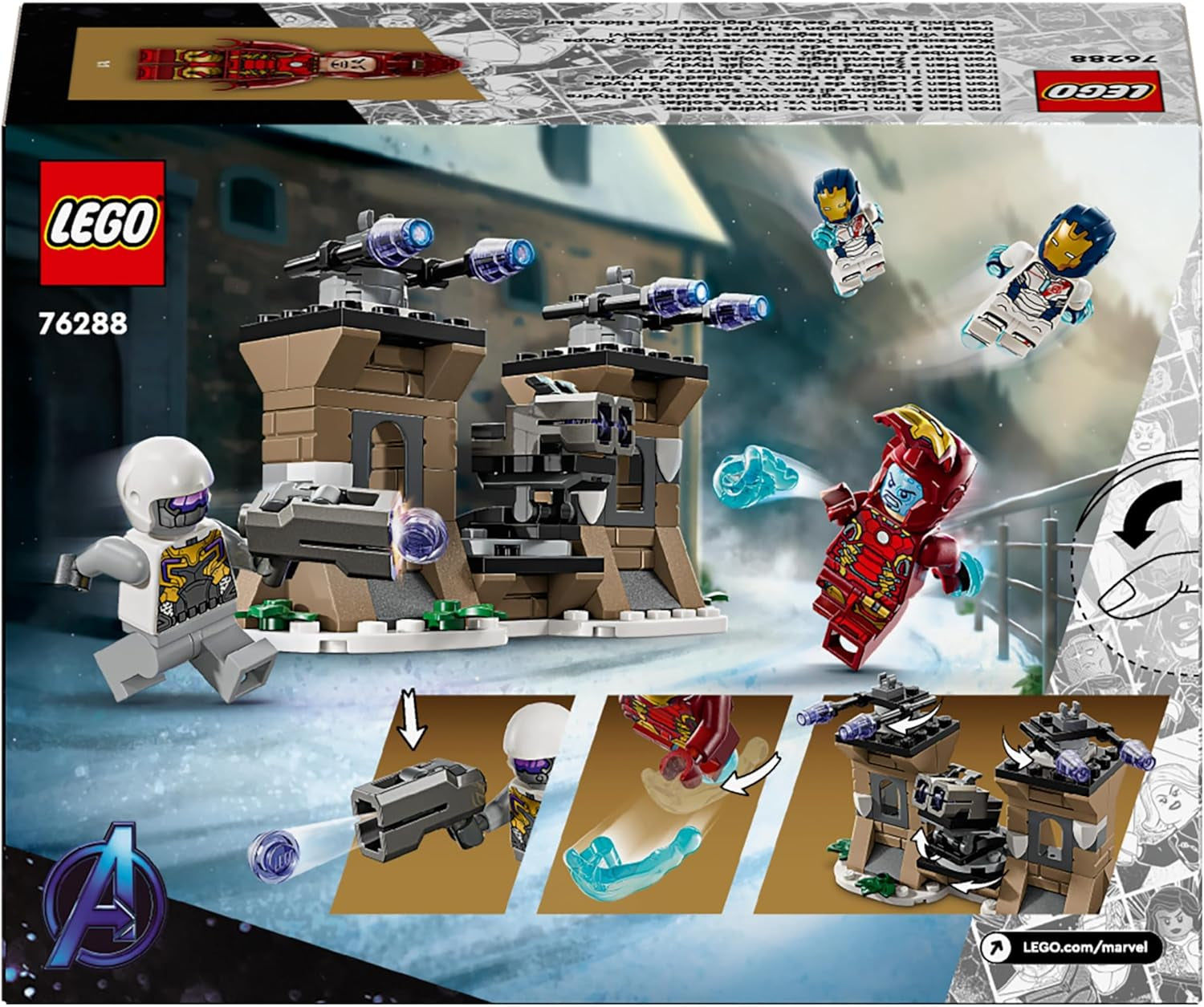 LEGO Marvel Iron Man & Iron Legion Vs. Hydra-Soldat, Avengers-Bauspielzeug, kreatives Spielset für Kinder und Superhelden-Fans, Geschenk für Jungen und Mädchen ab 6 Jahren. 76288 Bausets. Besuchen Sie den LEGO-Store