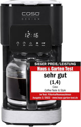 CASO Coffee Taste and Style Espressomaschine mit Permanentfilter, 1,5 l, optimale Brühtemperatur 92-96 °C, Anti-Tropf-System, optimierter Brühkopf, Edelstahl, 12 Tassen