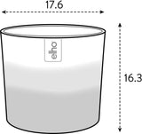 Runder Topf elho Farbverlauf 18 cm – Blumentöpfe für den Innenbereich – 100 % recycelter Kunststoff – Ø 18,2 x H 16,8 – Beige/beiger Sandstein