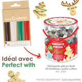 Scrapcooking – Set mit 4 weihnachtlichen Schokoladen-Buntstiften – Braun, Weiß, Grün und Rot – Essbare Farbe – Lebensmittelfarbe zum Schreiben – Schreiben und Zeichnen auf Desserts, Kuchen und Keksen – 7060