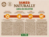 IAMS Natürliches Nassfutter für Katzen in Soße – Hochwertiges Fleisch- und Fischnassfutter für erwachsene Katzen, Land & Sea Collection, 12 x 85 g