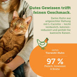 MERA Cats Nature Wet Sterilised/Light Hühnerfutter 12x85g | Für sterilisierte/kastrierte Katzen | Zucker- und getreidefrei | Fettarmes, fleischreiches Nassfutter