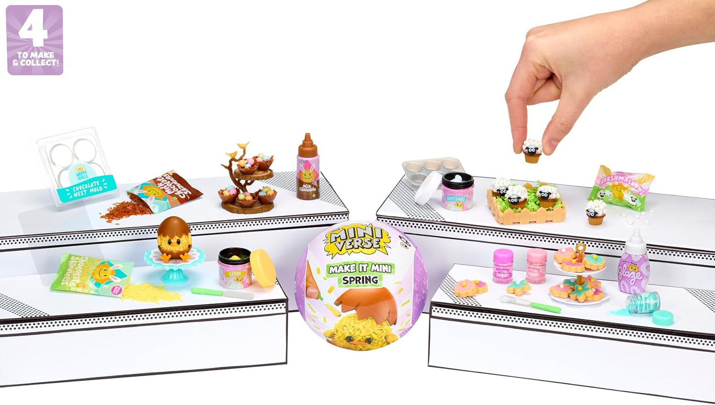 MGAs Miniverse Make It Mini-Frühlingsserie – saisonale Miniatur-Sammlerstücke aus Kunstharz zum Selbermachen und Ausstellen mit nachgebildeten, nicht essbaren Zutaten – für Sammler und Kinder ab 8 Jahren