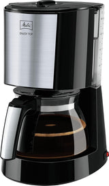 Melitta Enjoy Top Therm – Espressomaschine mit Filter und Thermokaraffe aus Edelstahl, für bis zu 10 Tassen Kaffee, Schwarz/Edelstahl