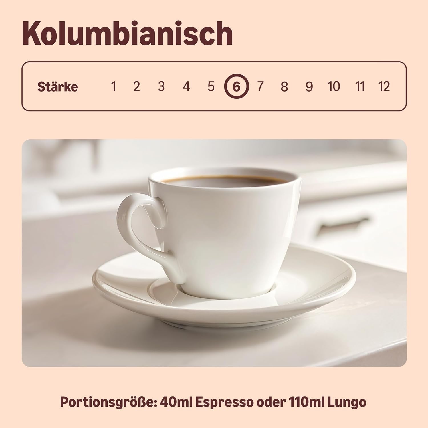 Von Amazon Heimkompostierbare Kaffeekapseln, kompatibel mit Nespresso, 100 % kolumbianischer Arabica, 20 Stück – Rainforest Alliance-zertifiziert