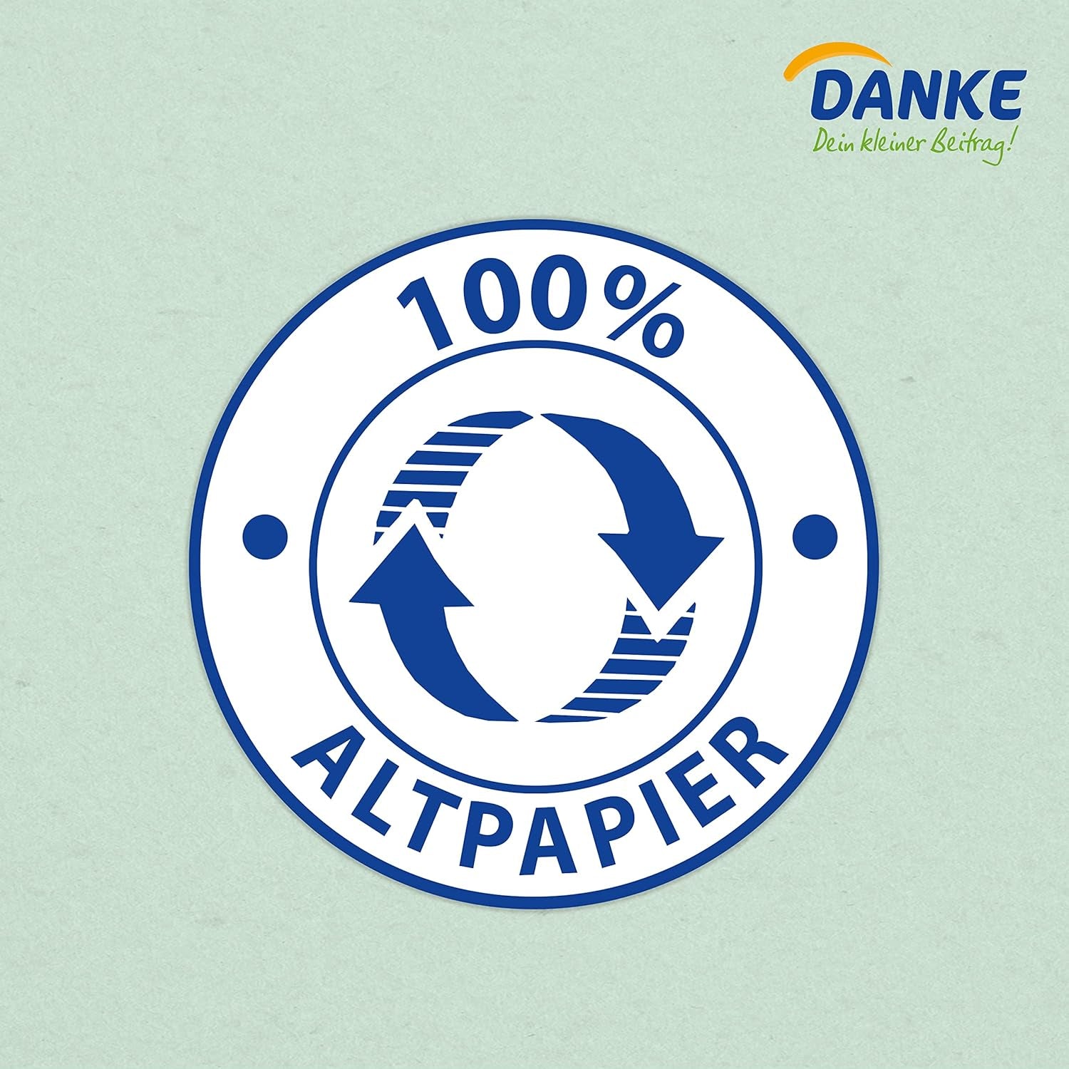 Toilettenpapier Danke 56 Stück, Rollen 7X8, 3 Lagen