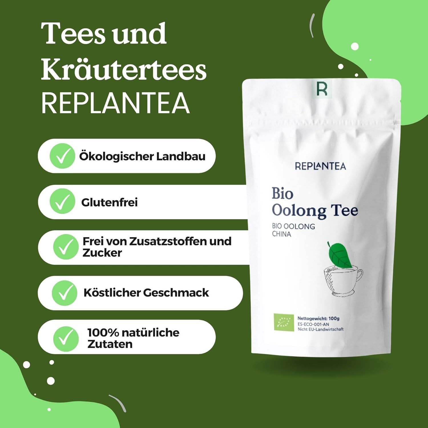 Bio Oolong Tee 100 G (50 Tassen) | Tie Guan Yin Oolong Tee REPLANT
