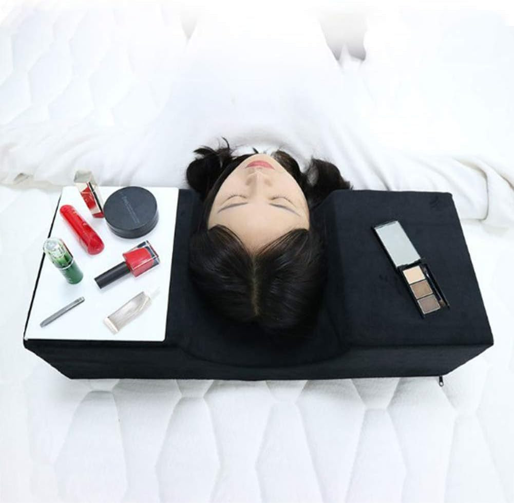 Whiteswan Wimpernverlängerung, ergonomisch, geschwungene Memory-Schaum-Unterstützung, Wohnzimmerkissen, Nackenwimpern, Beauty-Make-up-Kissen, Schlafkissen, Nackenstütze, zervikale orthopädische Kissen, Naty Shop