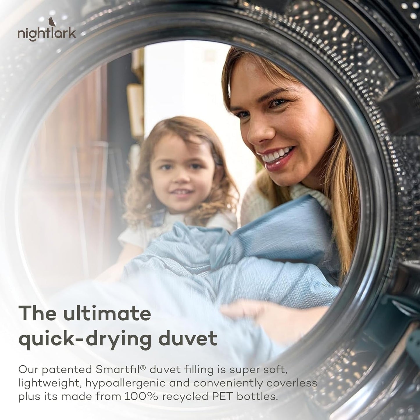 Night Lark Bettdecke ohne Bezug, 4,5 Tog, King Size, Tufted Dot Collection, Luxusbettwäsche, hypoallergen, maschinenwaschbar, warme Sandbettdecken und Steppdecken Naty Shop