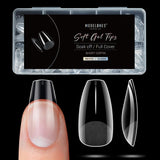 Modelones Nagelspitzen 510 Stück – Full-Cover-Nagelspitzen-Set, Gel-Spitzen-Set, vorpolierte PMMA-Harz-Nagelspitzen, künstliche Nägel zum Aufkleben von Nagelkunst-DIY, kurzes Squoval