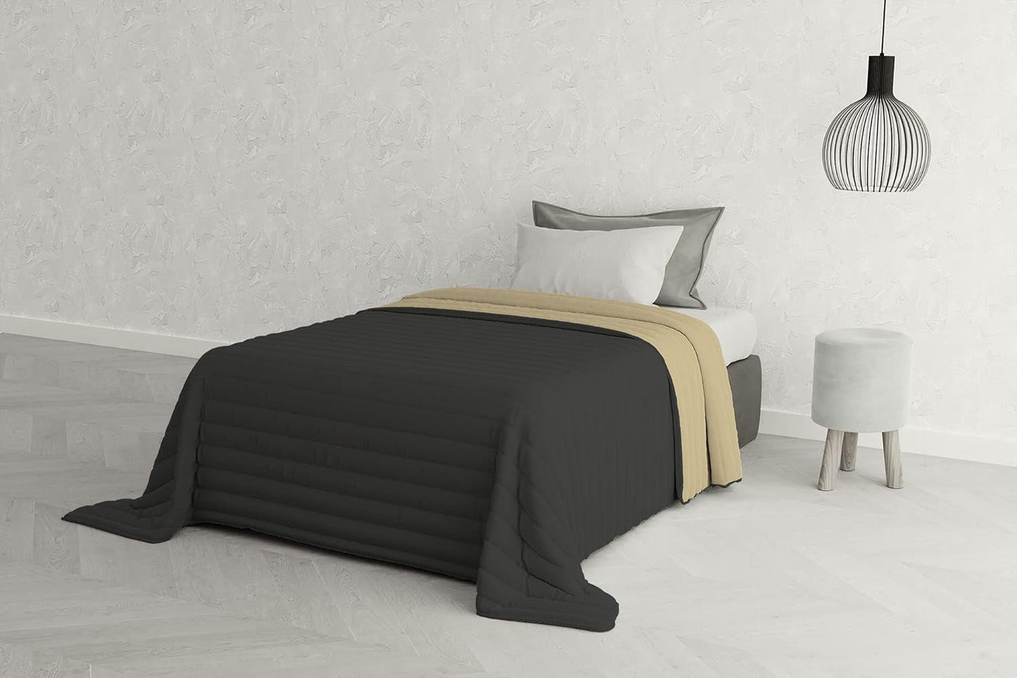 Italienische Bettwäsche Estivo Einzelbett, Leinen, Aqua, 170 x 270 cm