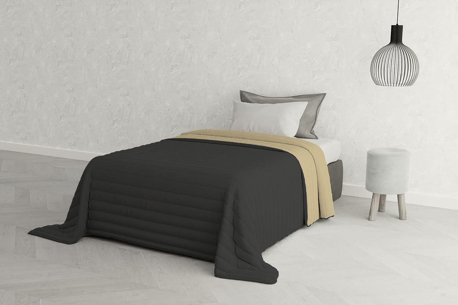 Italienische Bettwäsche Estivo Einzelbett, Leinen, Aqua, 170 x 270 cm