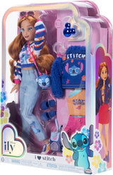 Disney ILY 4EVER Fashion Dolls Stitch mit roten Haaren, 29,2 cm groß, mit 13 Bewegungspunkten, zwei kompletten Mix-and-Match-Outfits und einem funkelnden Mickey-Ring für Sie! Naty Shop-Puppen