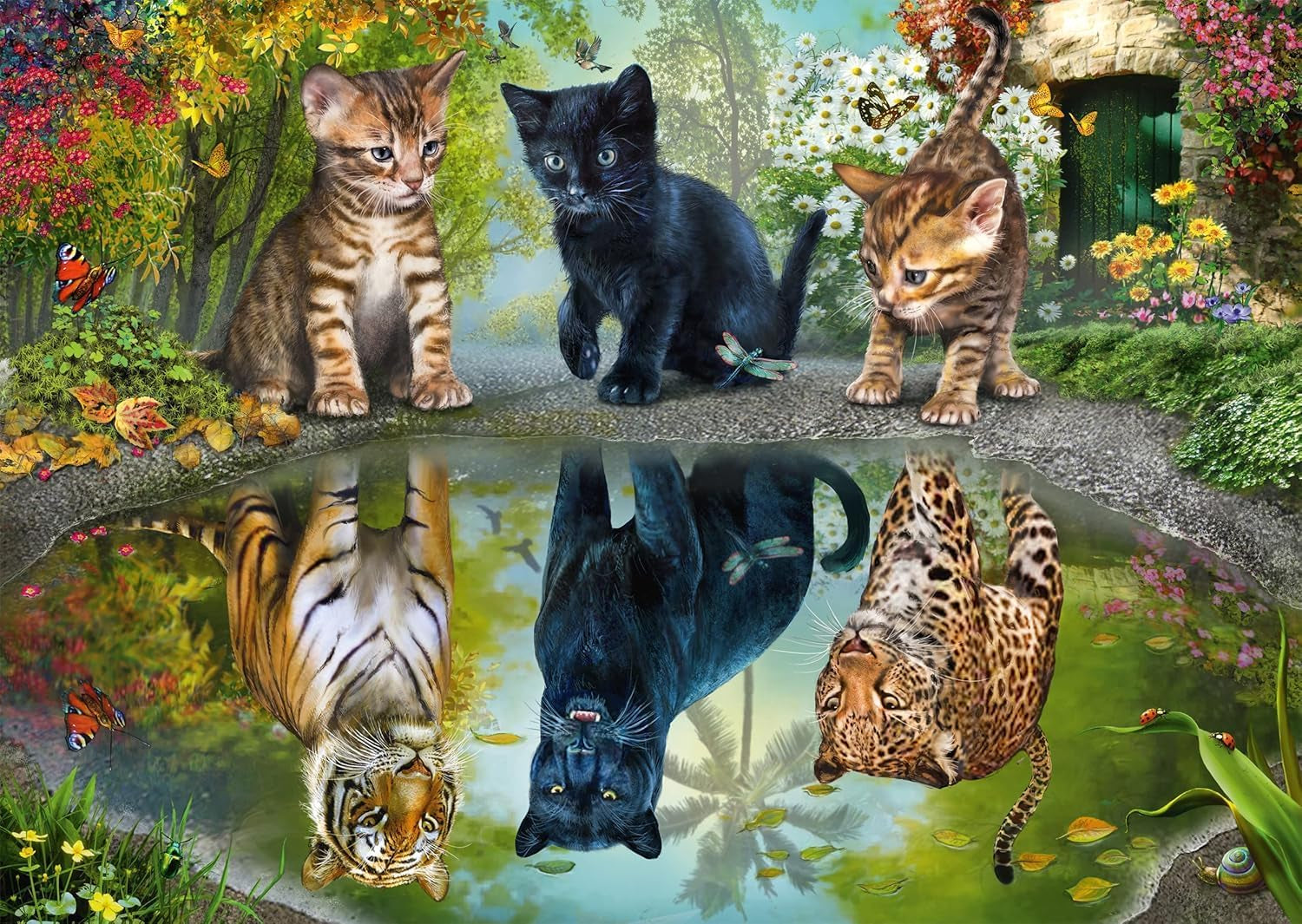 Schmidt Spiele 57392 Dream Big, Katzen, Puzzle 1000 Teile Puzzle Naty Shop