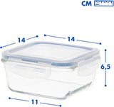 Max Home 8er-Pack luftdichte Glasbehälter, Mikrowellen-Lunchbox aus Glas, wiederverschließbare Lebensmittelbehälter, 550 ml, transparente Deckel, Lebensmittelbehälter (16538), Aufbewahrungsboxen für Lebensmittel, Naty Shop