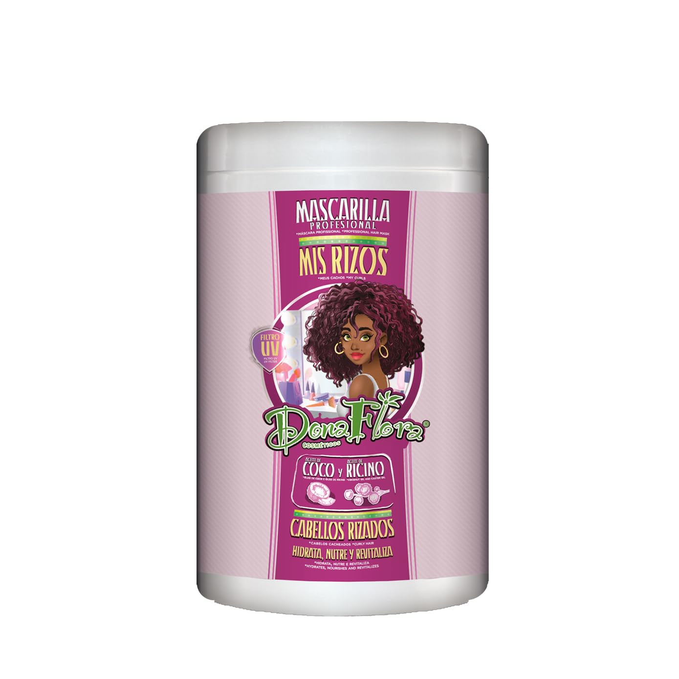 Mis Rizos Haarmaske 1000 ml – Tiefenpflege für lockiges und welliges Haar – Feuchtigkeitsspendend und Anti-Frizz – Frei von Sulfaten und Parabenen – Für definierte und weiche Locken Naty Shop Haarmaske Standardtitel