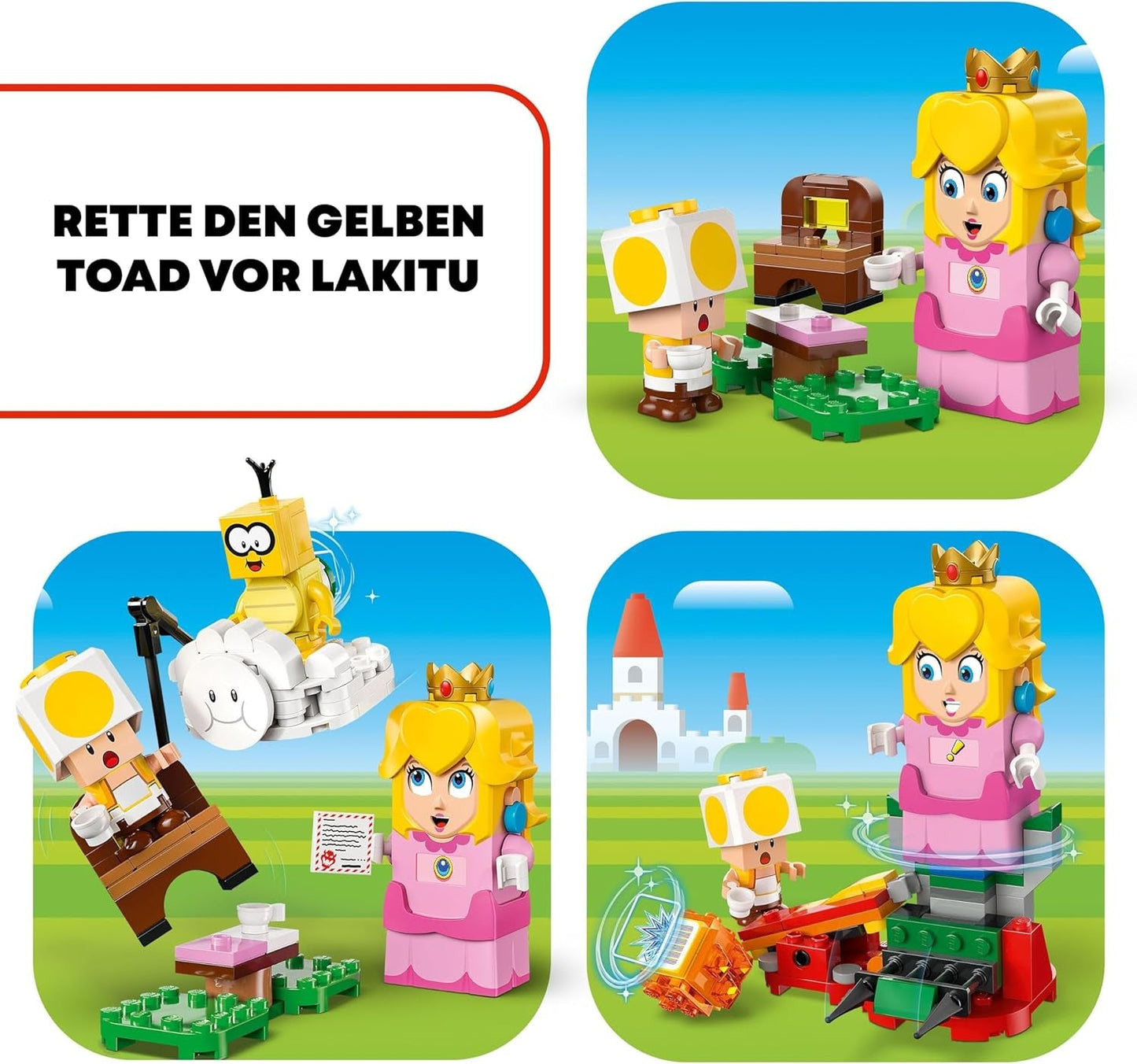 LEGO Super Mario Adventures mit interaktivem Pfirsich, Kinderspielset mit gelber Kröte, Nintendo-Geschenk für Jungen, Mädchen und alle Spieler ab 6 Jahren 71441 Bausets Besuchen Sie den LEGO-Store