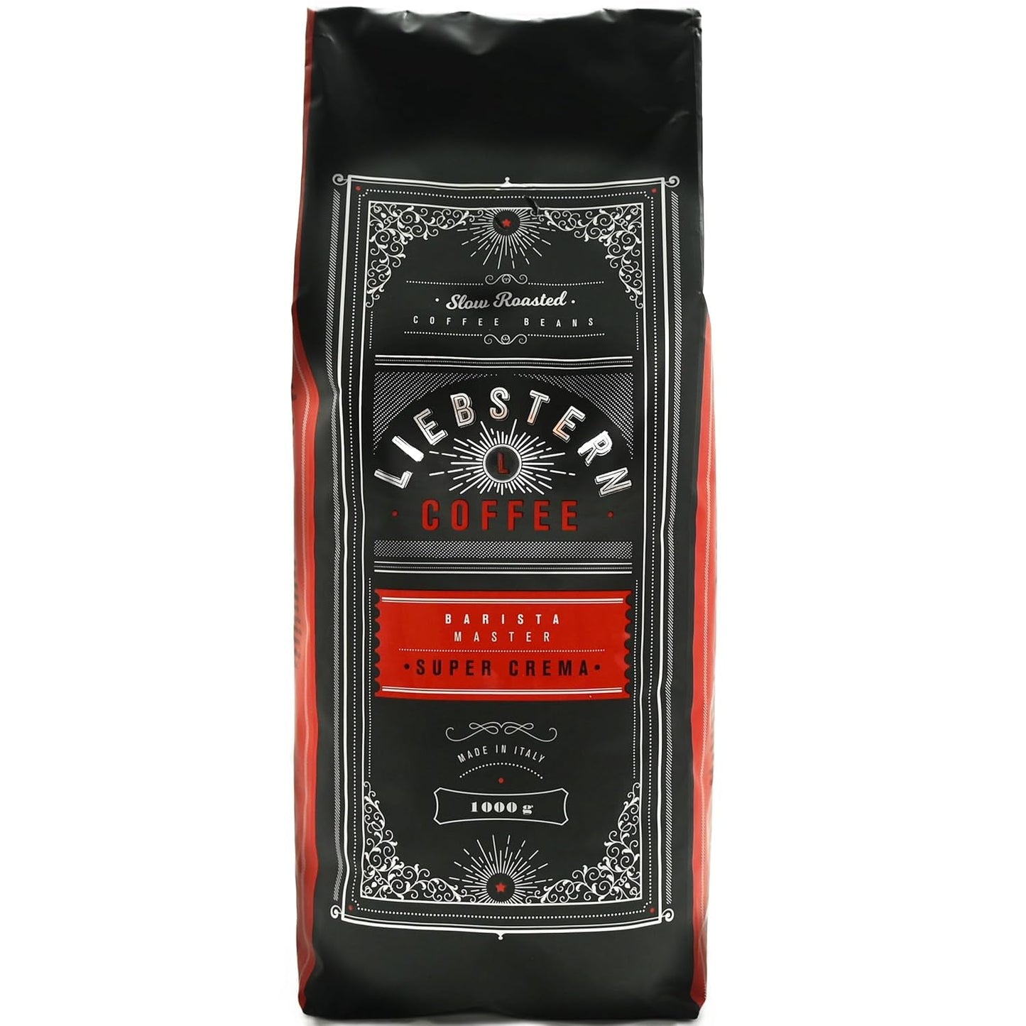 NEU | LIEBSTERN KAFFEE | Kaffeebohnen 1kg | SUPERCREME | Kaffee mit besonders niedrigem Säuregehalt | Die besten Espressobohnen für Vollautomaten | Mittlere Röstung mit viel Geschmack