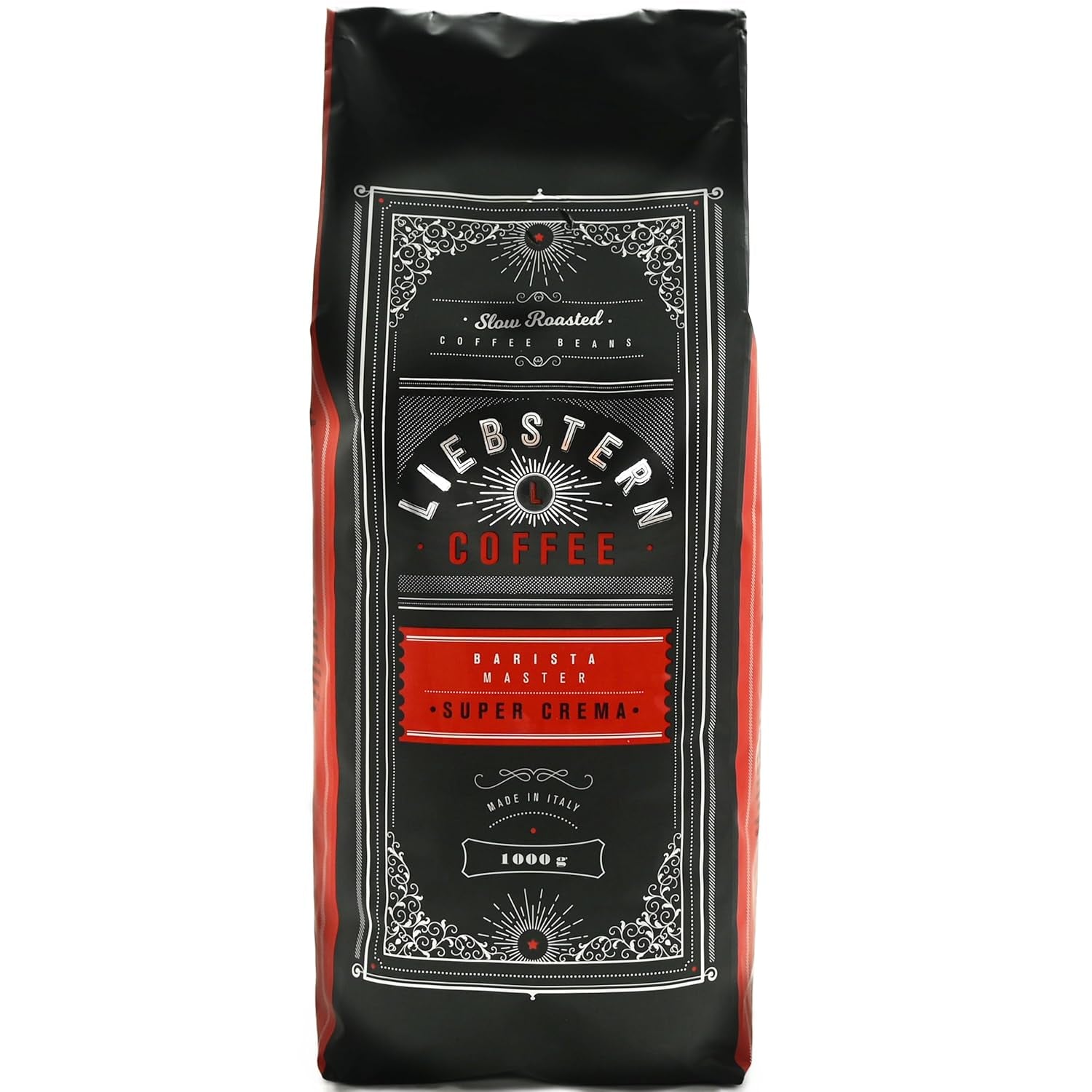 NEU | LIEBSTERN KAFFEE | Kaffeebohnen 1kg | SUPERCREME | Kaffee mit besonders niedrigem Säuregehalt | Die besten Espressobohnen für Vollautomaten | Mittlere Röstung mit viel Geschmack