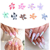50 Stück 3D Blumen Nägel Nail Charms Bunt Gelee Weich Kleber Lilie Blume Blume Nagel Hibiskus Zubehör Nageldesign Eis Kristall Geprägt Farbverlauf Lilien Für Mädchen Frauen Diy Basteldekoration