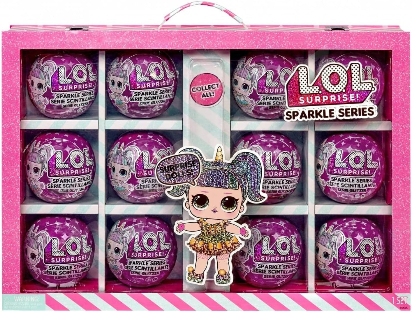 LOL Surprise Glitzer Series – Glitzer-Puppen im 12er-Pack – 80+ Überraschungen mit Puppen, Outfits, Accessoires und mehr – Spielzeug mit Wasserüberraschung – Für Mädchen und Jungen ab 4 Jahren
