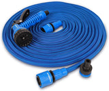 Goodyear – 30 m flexibler, verdrehungsfreier und leichter 3-lagiger Gartenschlauch aus Latex und hochdichtem Textil, ½"- und ¾"-Schnellkupplungen + 7-Funktions-Spritzpistole
