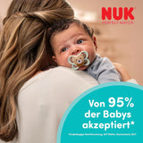NUK Perfect Match Luftschnuller für Babys | 0-6 Monate | Kieferorthopädische Schnuller, die die Luftzirkulation fördern und das Sabbern verhindern | 95 % Akzeptanz bei Babys** | Fuchs/Teddybär | 2 Stück