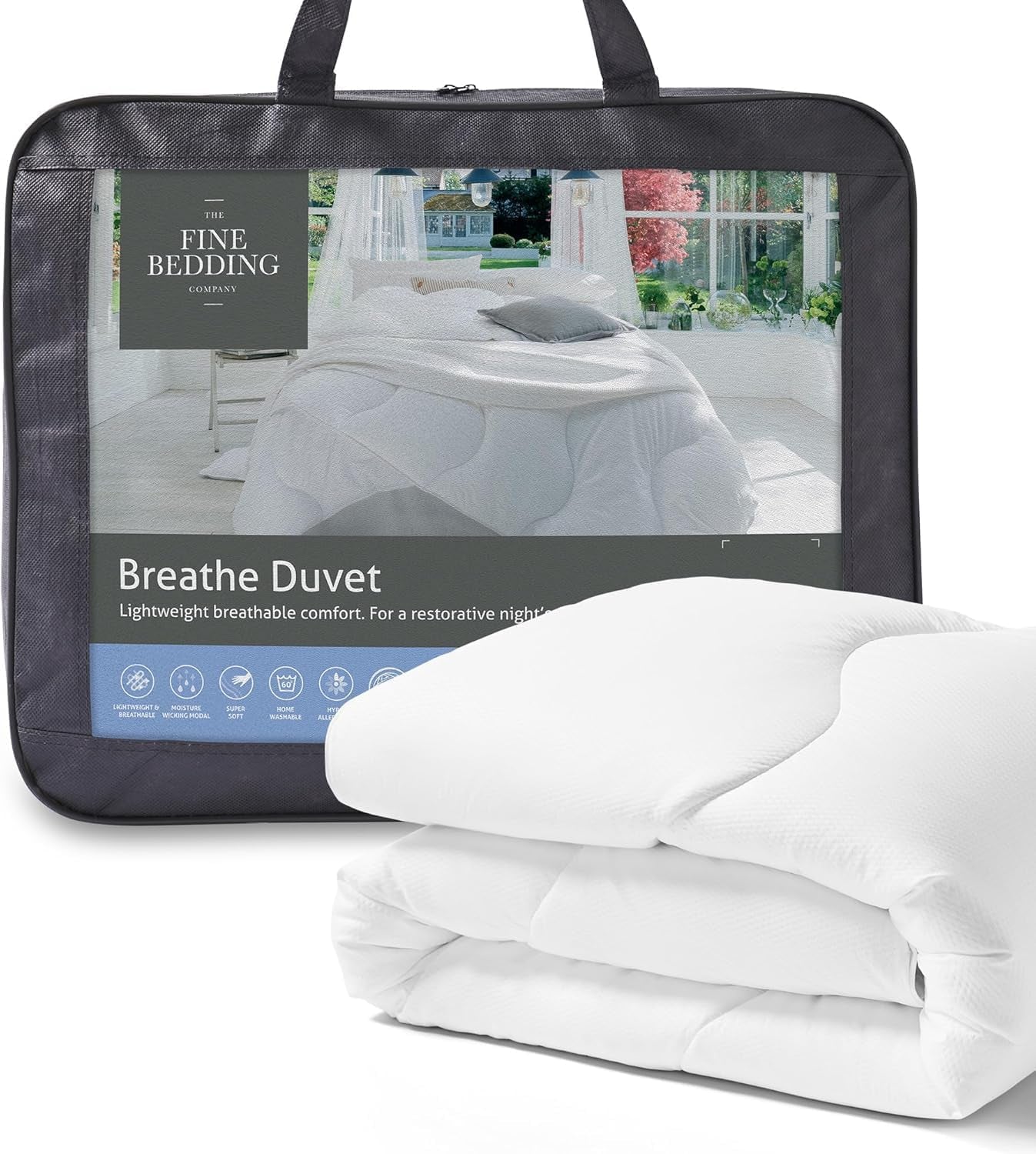 Atmungsaktive Bettdecke, 13,5 Tog, Winter, kühlend und feuchtigkeitsableitend, Temperaturkontrolle, maschinenwaschbar, leicht und hypoallergen, Einzelbett Naty Shop Quilts & Quilts Winter (13,5 Tog) Doppelbett