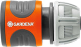 Gardena 13 mm (1/2 Zoll) und 15 mm (5/8 Zoll) Schlauchanschluss: Steckanschluss für Schlauchende, Aussparungen zum Klemmen, einfache Montage, verpackt (18215-20)