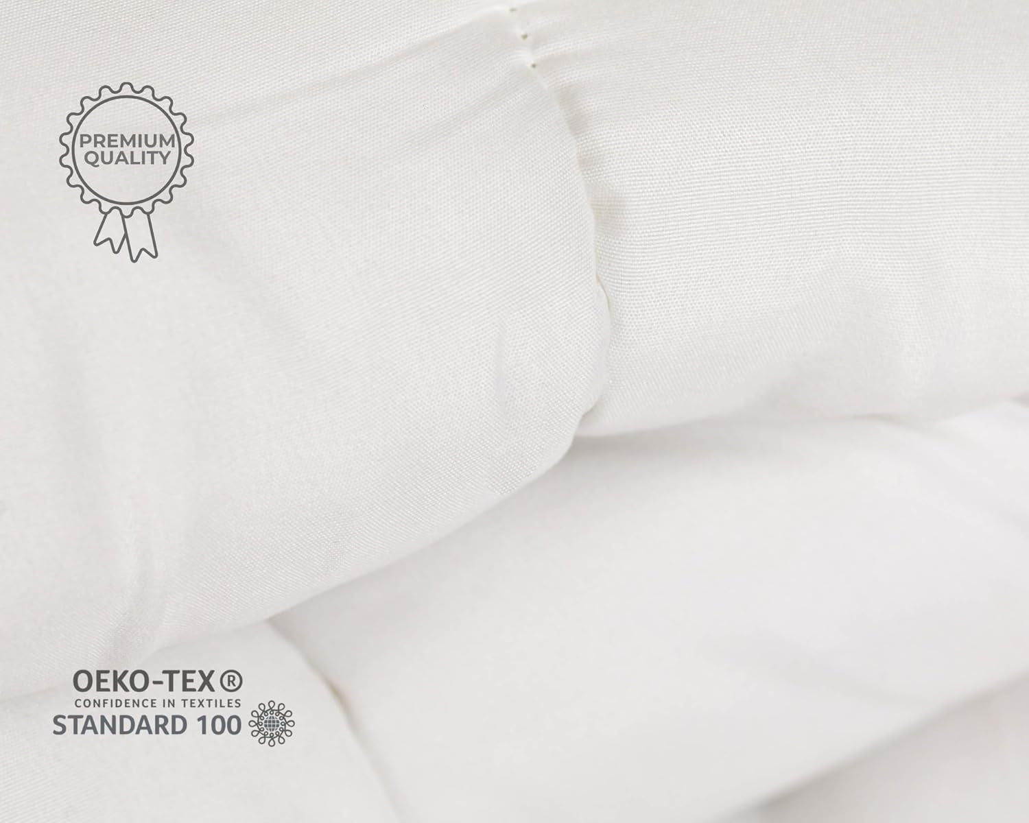 Bettdecke TRAMAS+ 200 Gr/M² für Betten aus silikonisierten Hohlfasern – 150 x 220 cm – Öko-Tex-zertifiziert – Weiß, weich, warm, minimalistisch – Bett 90 cm Bettdecken und Steppdecken Naty Shop
