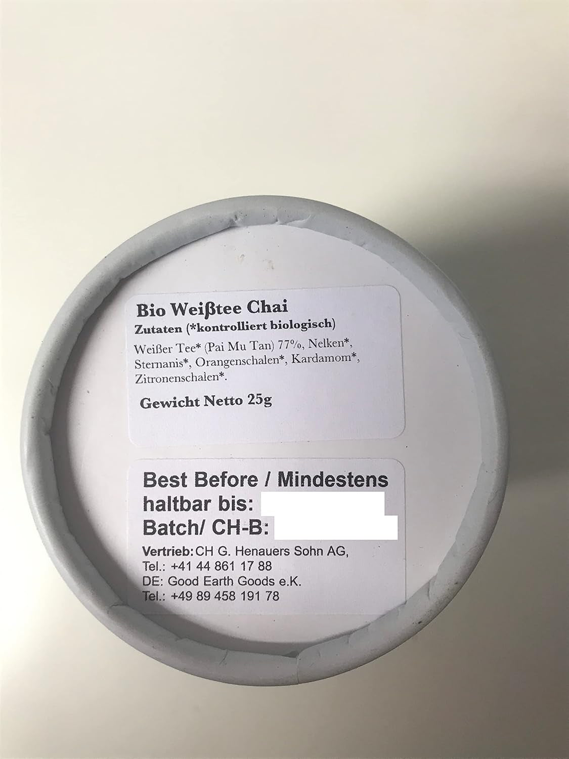 Solaris Bio-Tee Chai weißer Tee 25 g