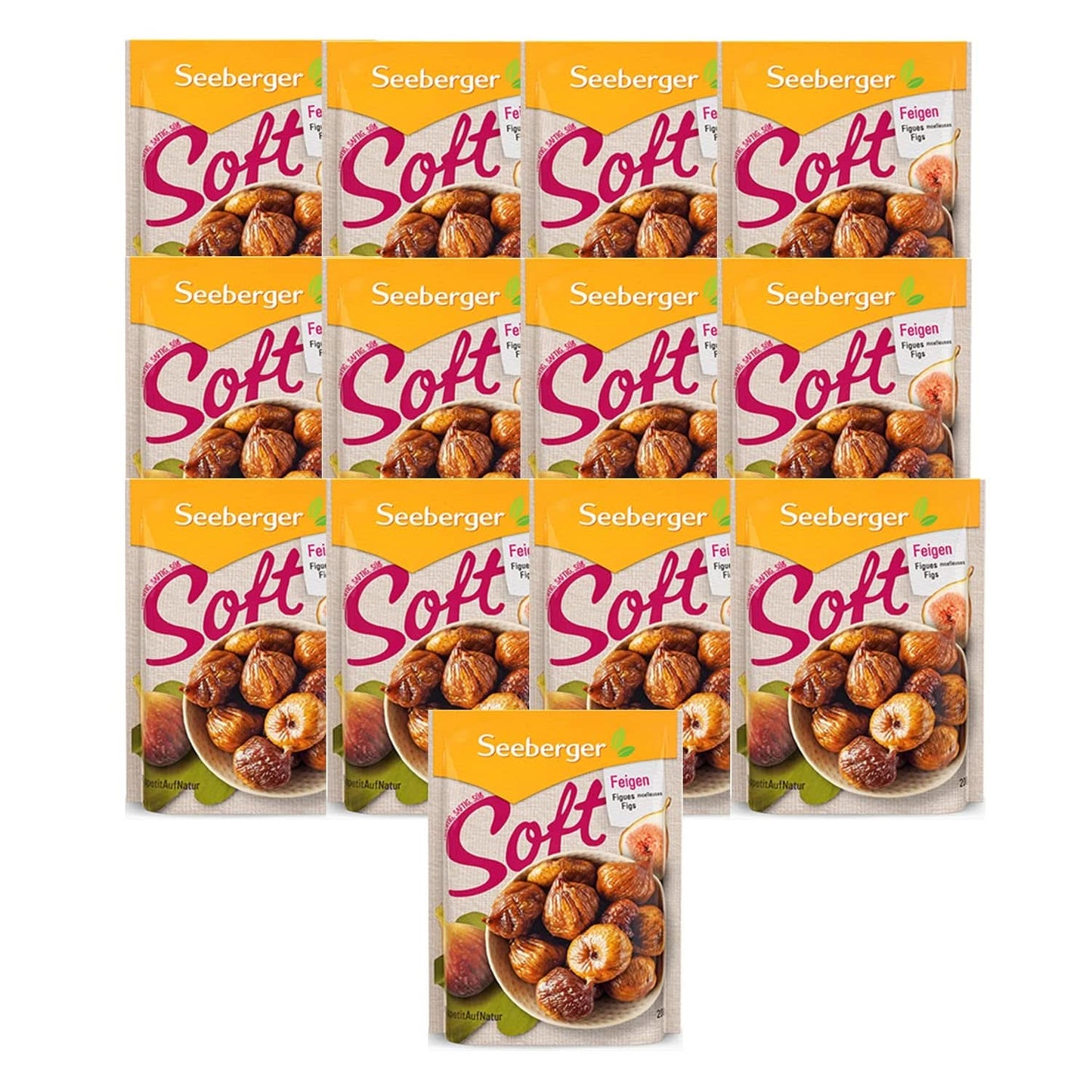 Seeberger Weiche, honigsüße Bergfeigen mit Steinfleisch – für ernährungsbewusste Feinschmecker, 13 x 200 Gramm Naty Shop Dehydrierte Produkte