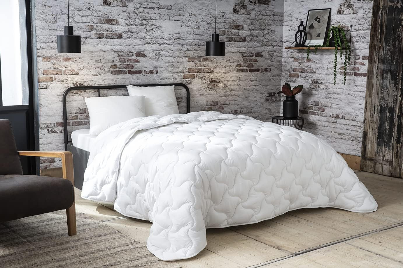 Acaristop Bettbezug Anti-Milben und antibakteriell, weiß, 240 x 260 cm Steppdecken und Steppdecken Naty Shop