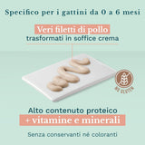 Nassfutter für kleine Katzen mit Hühnercreme und Hühnerfleisch - Nassfutter für kleine Katzen - Nassfutter für Katzen mit Hühnercreme, getreidefrei, reich an Proteinen, Vitaminen und Mineralstoffen (20 Beutel x 150 g)
