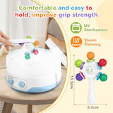 Baby-Beißringe in Lebensmittelqualität – BPA-frei, erstickungssicheres Design, verstärkter Griff, geeignet für Hör- und Zahnentwicklung, ideal für Babys von 0–36 Monaten (weiß)