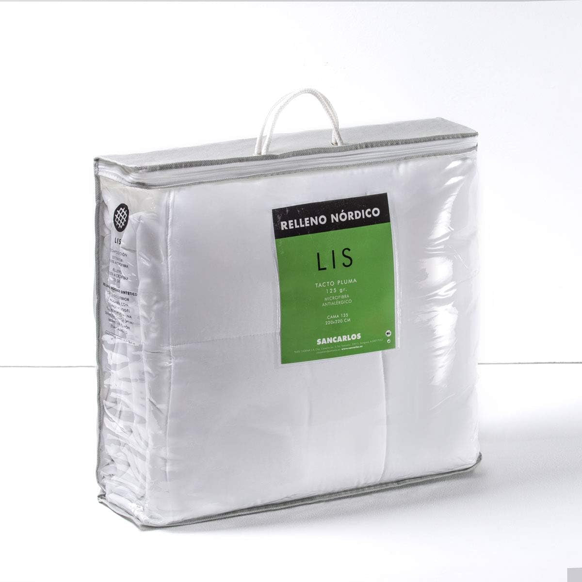 Sancarlos LIS Nordic Füllung, Mikrofaser 100 % Mikrofaser, weiß, CAMA DE 90, 150X220 cm Bettdecken und Steppdecken Naty Shop