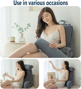 Lesekissen mit Armlehnen, Sofa-Rückenkissen, Bücherkissen fürs Bett, mit abnehmbarer Nackenrolle, Stuhlstützkissen zum Entspannen, Spielen, Lesen, Fernsehen
