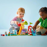 LEGO DUPLO Peppa Wutz Kirmes – Kinderspielzeug und Motorikspielzeug ab 2 Jahren – Vorschulspiele mit Riesenrad, Rutsche und 3 Figuren inklusive Mollie Kitty und Klausi Kläff – Geschenk für Kinder 10453 Bausets Besuchen Sie den LEGO-Store