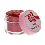 Funcakes Sparkle Dust Ruby: Glitzerndes Pulver in Lebensmittelqualität zum Dekorieren von Kuchen, Halal-zertifiziert
