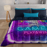 PETTI Artigiani Italiani - Winterdecke, Winterdecke, einfache Steppdecke, doppelseitig, einfarbig und Digitaldruck, 100 % hypoallergene Mikrofaser, hergestellt in Italien. Steppdecken und Steppdecken Naty Shop Gamer 160 x 190 cm